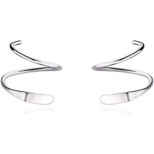 925 SterlingSilver Minimalist Crawler Earrings Wrap Cuff Earrings For Women Teen